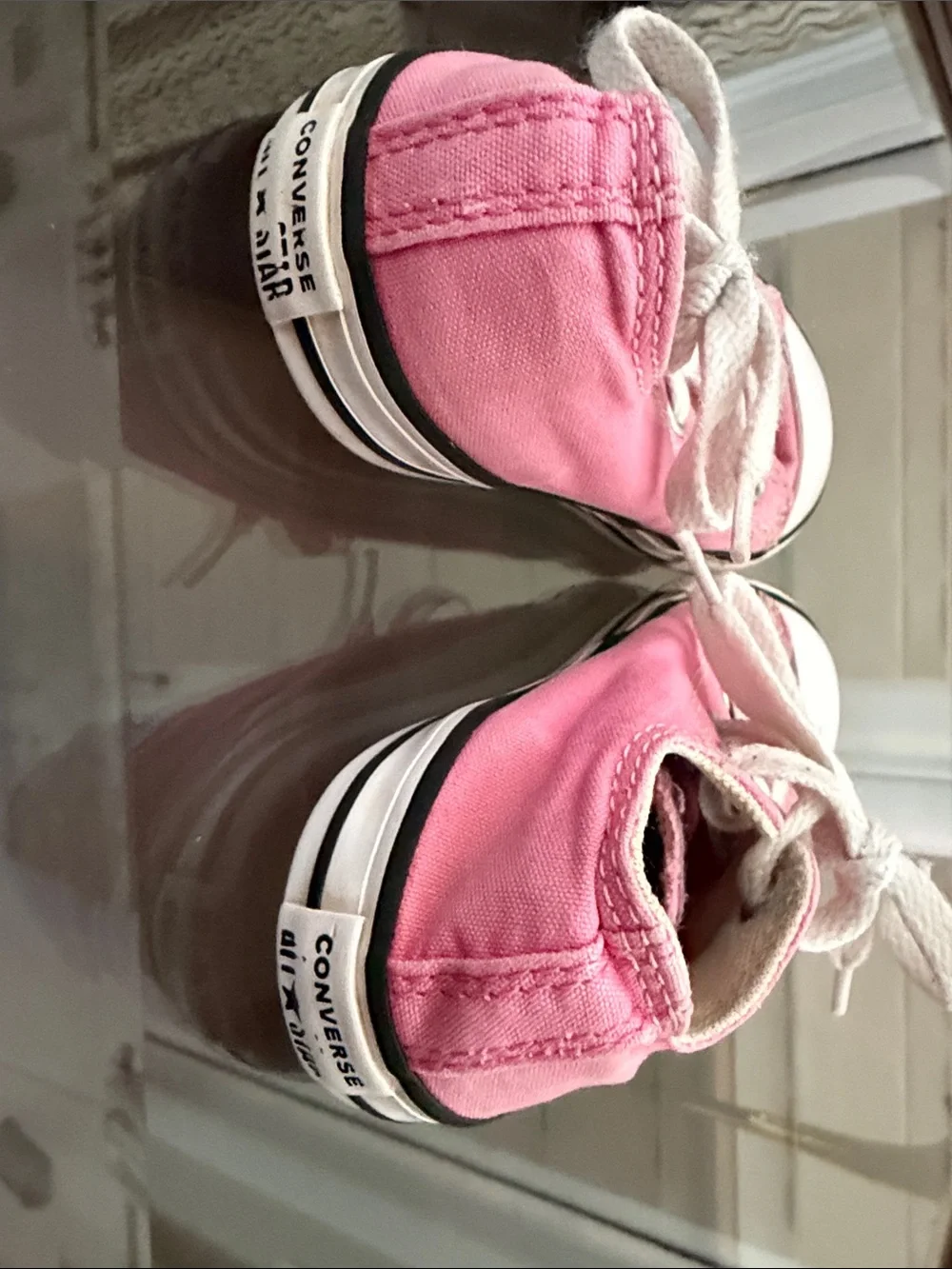 Converse Kids Pink Canvas Low-Top Sneakers